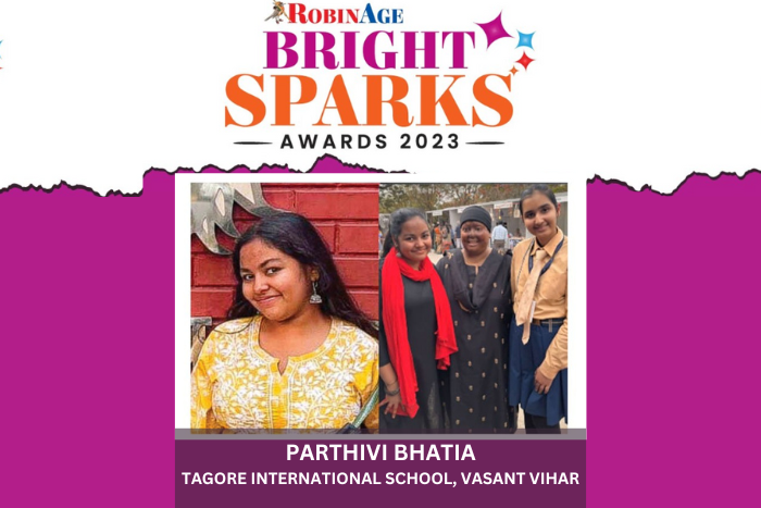 Parthivi Bhatia of Class X A Wins RobinAge Bright Sparks Award 2023-24