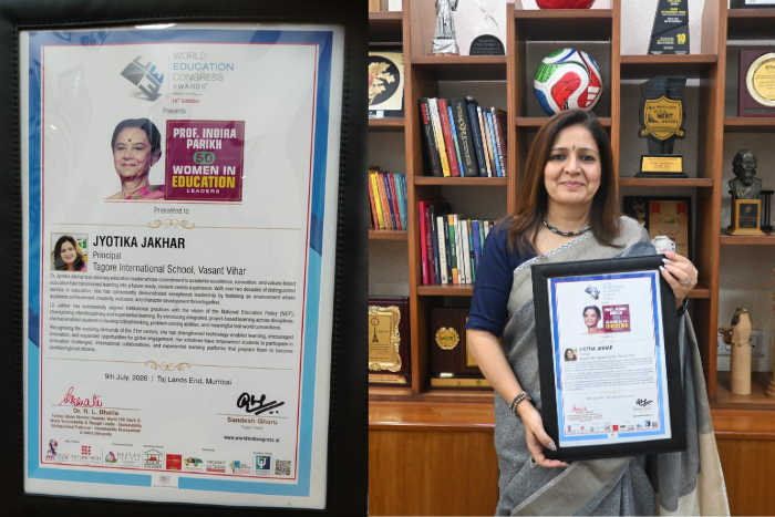 Principal Dr. Jyotika Jakhar Honoured with Prof. Indira Parikh Women in Education Leadership Award